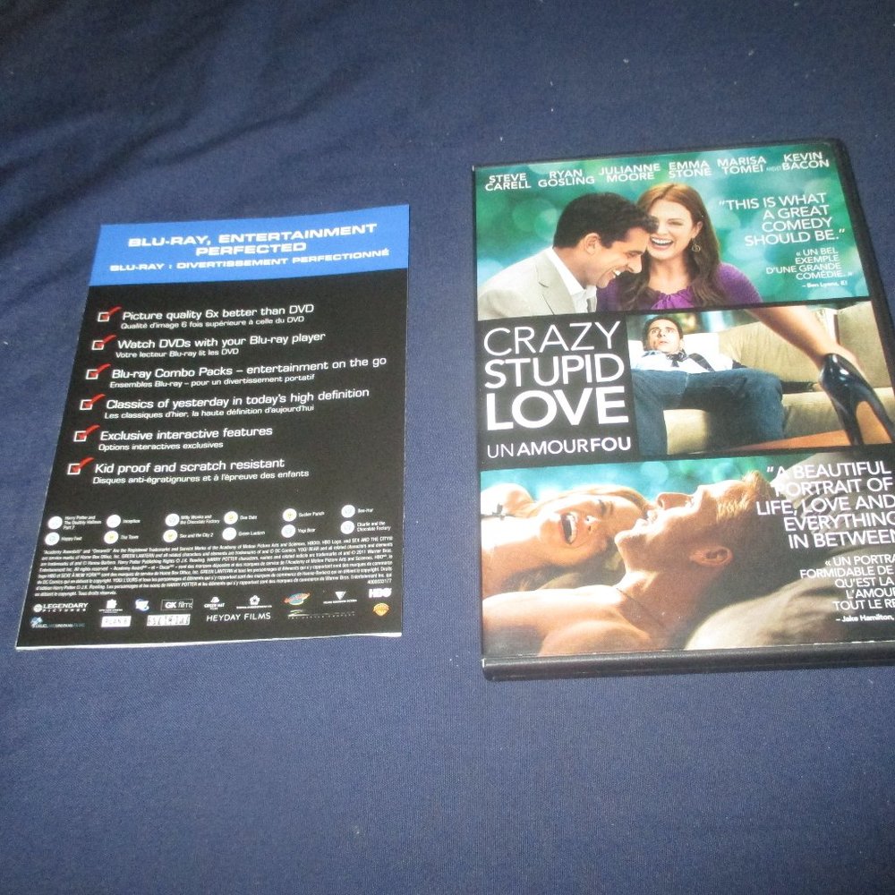 Crazy, Stupid, Love (DVD, 2011, Canadian, Widescreen Edition)